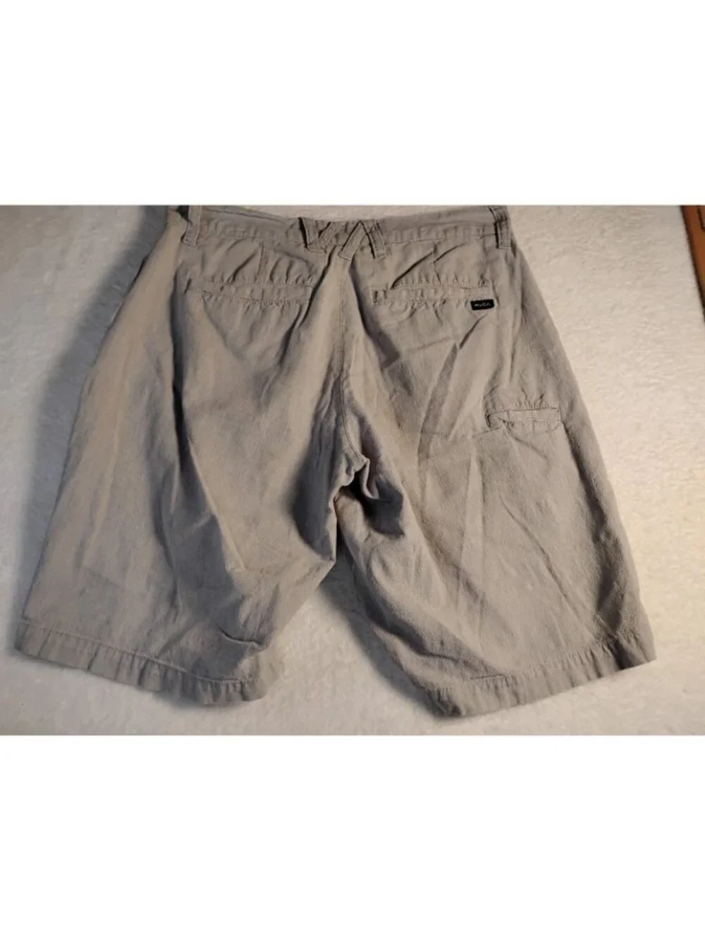 RVCA Nature X Industry Mens Chino Shorts Streetwear Preppy Pockets 28 Gray